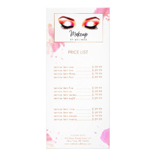Carte Publicitaire Artiste de maquillage créatif aquarelle