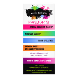 Carte Publicitaire Artiste de maquillage de couleur