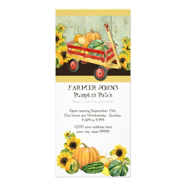 Carte Publicitaire Automne Automne Citrouille Patch Harvest Farm Busi (Devant)