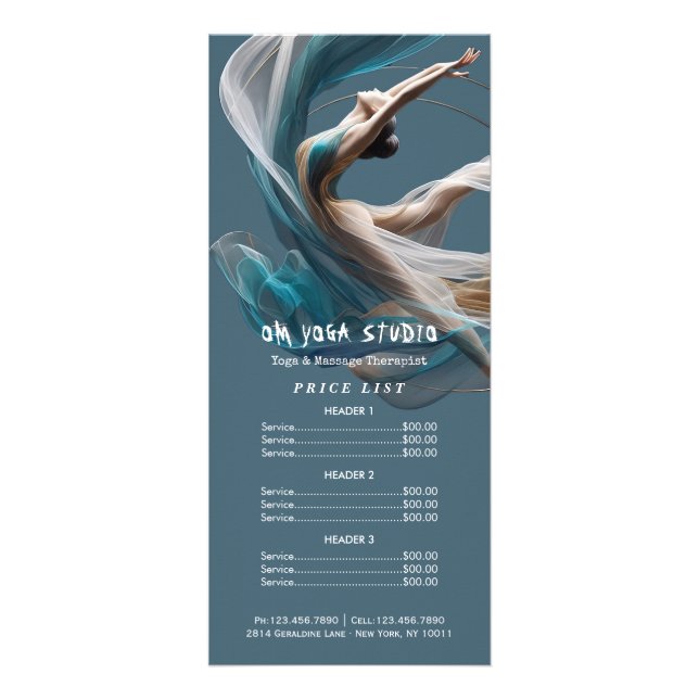 Carte Publicitaire Avion Air Yoga Instructeur Pilates Fitness (Devant)