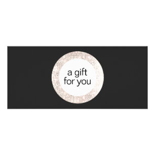 Carte Publicitaire Black Sequin Beauty Salon Certificat cadeau