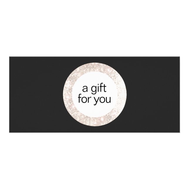 Carte Publicitaire Black Sequin Beauty Salon Certificat cadeau (Devant)