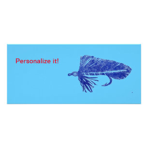 Carte Publicitaire Bleu Matuka banderole, attache à la mouche, art de