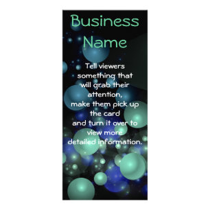 Carte Publicitaire Bleu Vert bulles Abstrait Custom Business