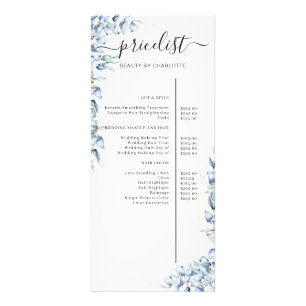 Carte Publicitaire Blue Eucalyptus Salon Tarifs Planche à mousse