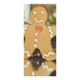 Carte Publicitaire Bonhomme en pain d'épice de Noël