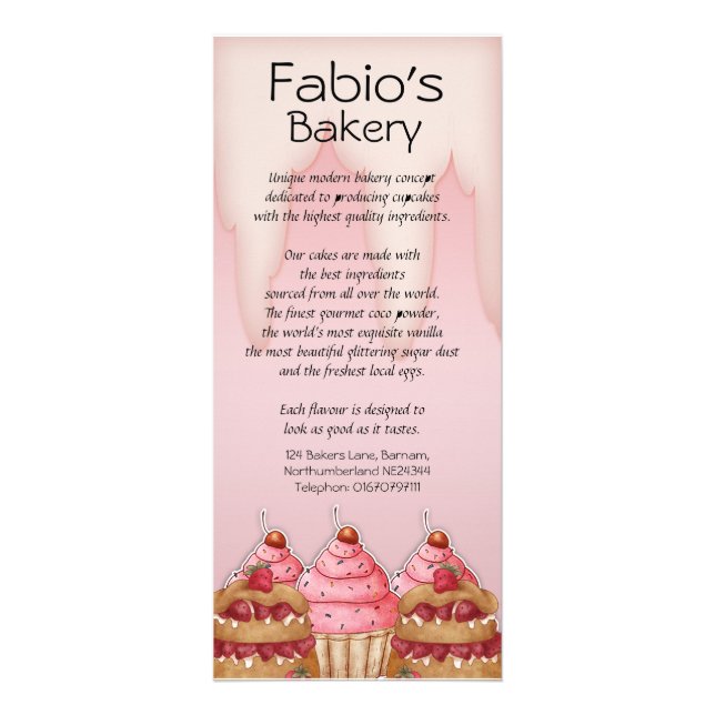 Carte Publicitaire Boulangerie Busniess, traiteur, café-restaurant de (Devant)