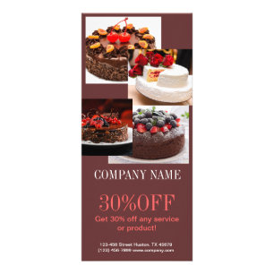 Carte Publicitaire boulangerie de boulanger de gâteau de mariage de