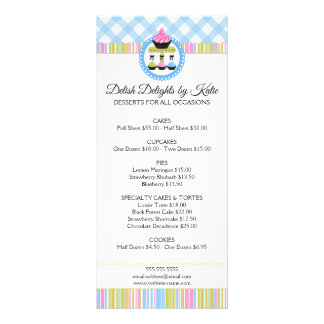 Carte Publicitaire Boulangerie de gâteaux et pâtisseries de cupcake e