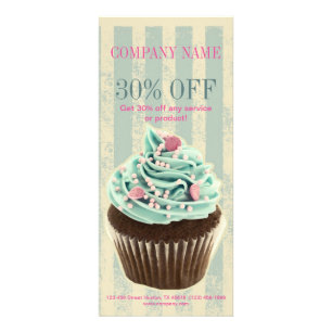 Carte Publicitaire boulangerie vintage moderne dessert cupcake