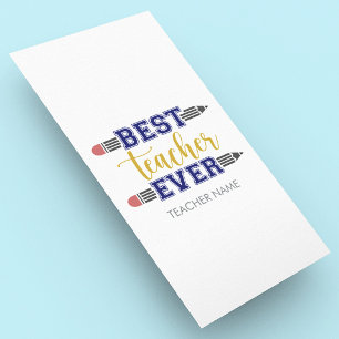 Carte Publicitaire Cadeau personnalisé Meilleur Enseignant - Cadeau p