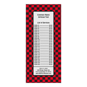Carte Publicitaire Carrés noirs coccinelle rouge couleurs Coléoptère
