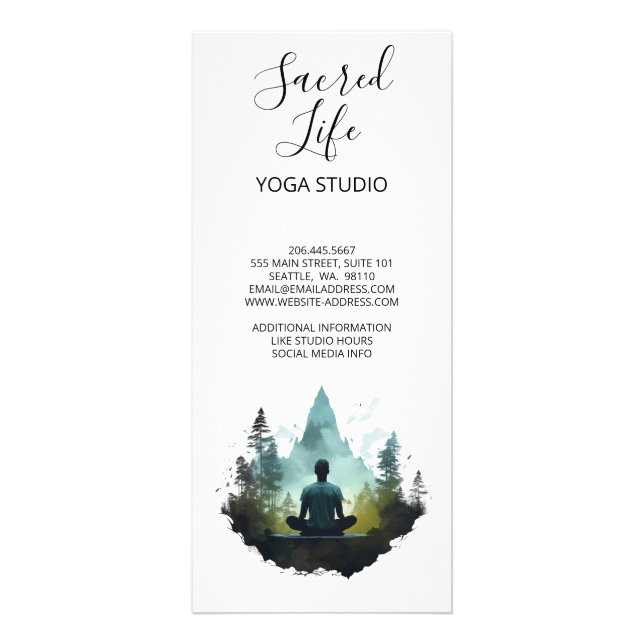 Carte Publicitaire Centre Intérieur | Méditation en Forêt (Dos)