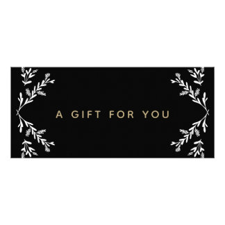 Carte Publicitaire Certificat cadeau de succursales en noir et blanc