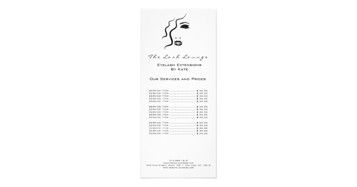Carte Publicitaire Charme Blanc De Logo De Noir De Nom De Salon De Zazzle Fr