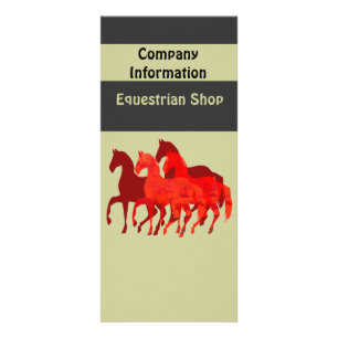 Carte Publicitaire Chevaux de rouge d'imaginaire