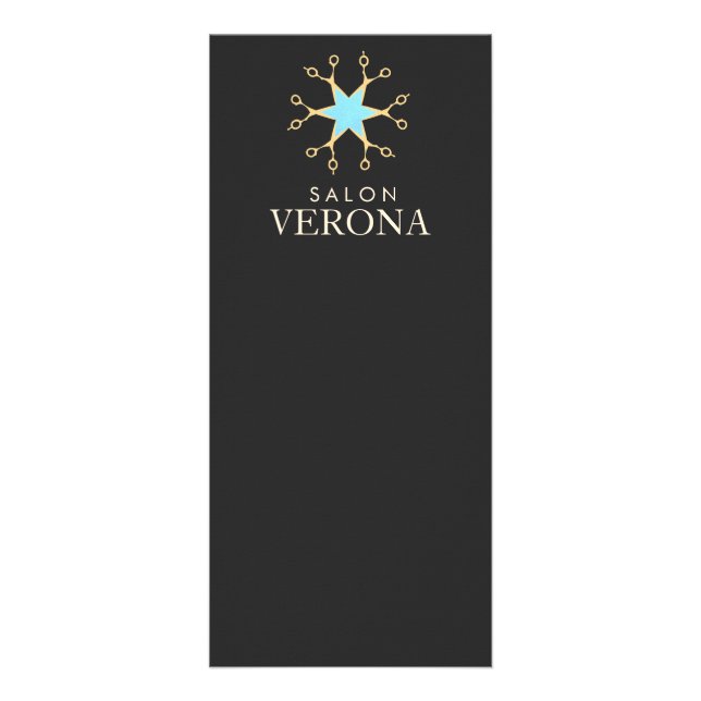 Carte Publicitaire Chic et élégant ciseaux Logo Salon de coiffure (Devant)