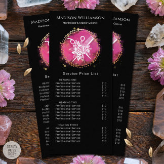 Carte Publicitaire Ciseaux et Peigne de Coiffeur Moderne Style Chic R