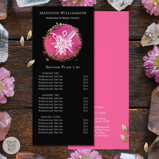 Carte Publicitaire Ciseaux et Peigne de Coiffeur Moderne Style Chic R