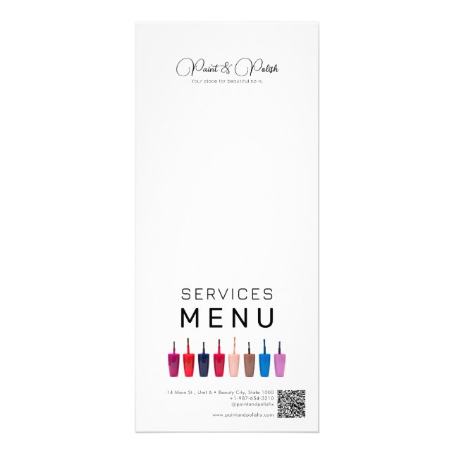 Carte Publicitaire Clou Polonais Couleur Ensemble Clou Salon Services (Devant)