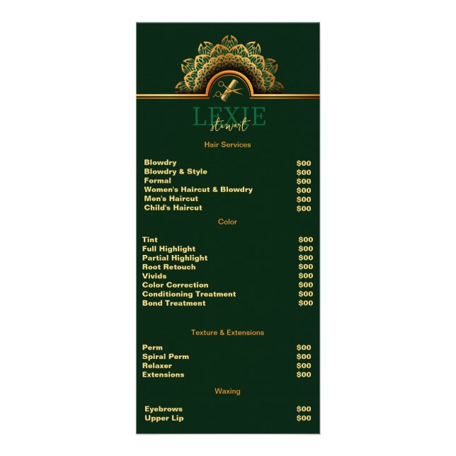 Carte Publicitaire Coiffeur Élégant et Raffiné (Devant)