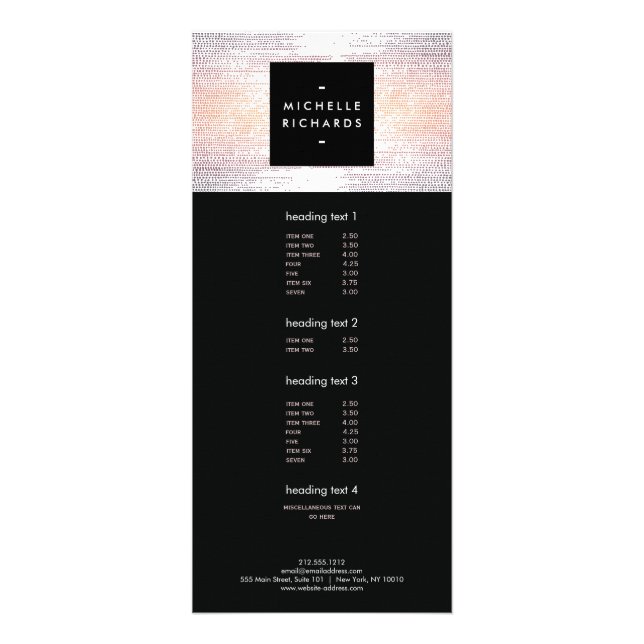 Carte Publicitaire Coloré Confetti Pluie Motif moderne (Devant)