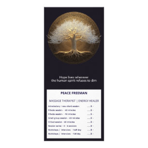 Carte Publicitaire Conception de l'Arbre de Lumière Éternelle   Arbre