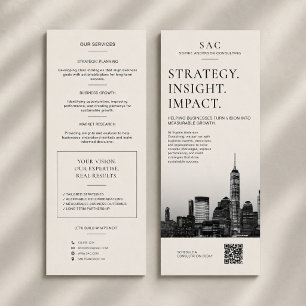 Carte Publicitaire Consultant Professionnel en Code QR Moderne
