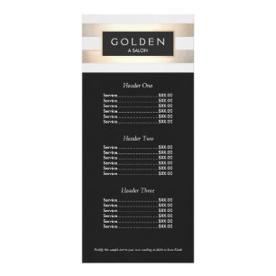 Carte Publicitaire Cosmetologue Gold Stripes Salon de cheveux a Prix