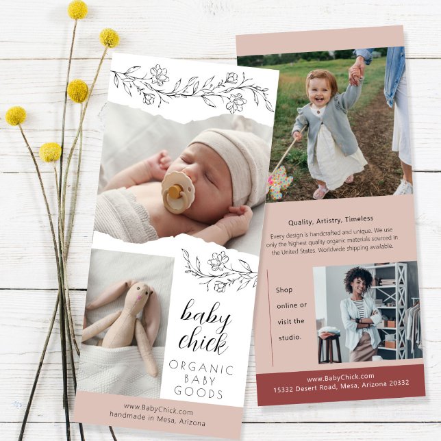 Carte Publicitaire Croquis bio Marketing créatif (Créateur téléchargé)