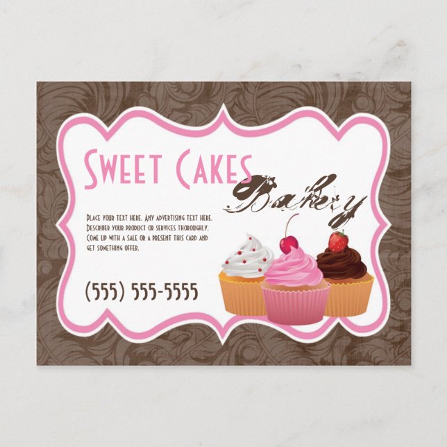 Carte publicitaire Cup Cakes Boulangerie Douceurs (Devant)