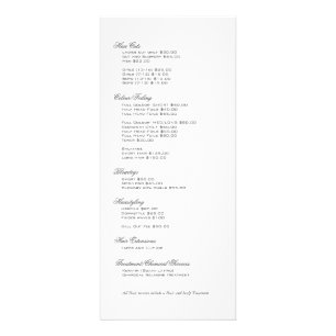 Carte Publicitaire Damas florales noires et blanches Services coiffeu