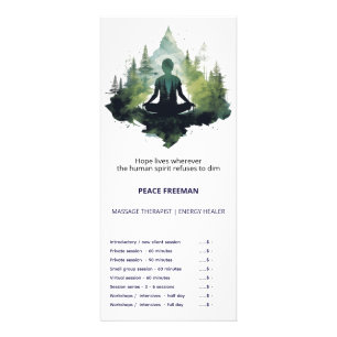 Carte Publicitaire Dans le silence   Méditation en forêt