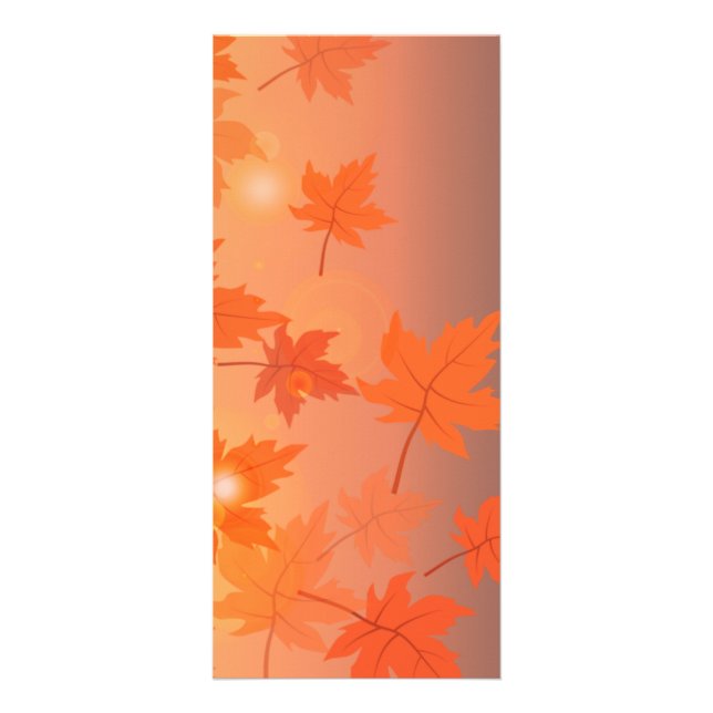 Carte Publicitaire Design d'automne avec feuilles d'érable et effet b (Devant)