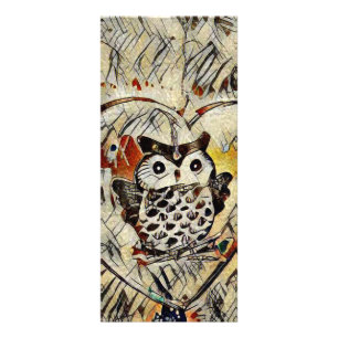 Carte Publicitaire Dessin de hibou