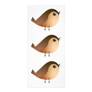 Carte Publicitaire Dessin d'Oiseau de Bruant
