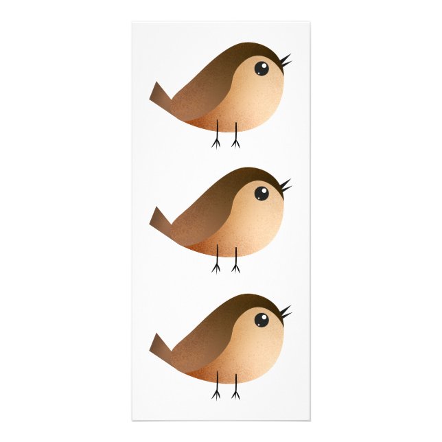 Carte Publicitaire Dessin d'Oiseau de Bruant (Devant)