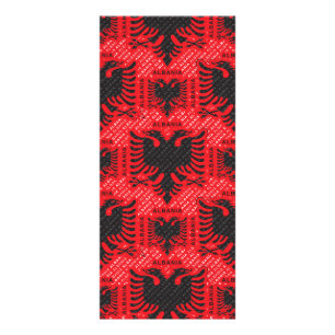 Carte Publicitaire Drapeau albanais motif 2