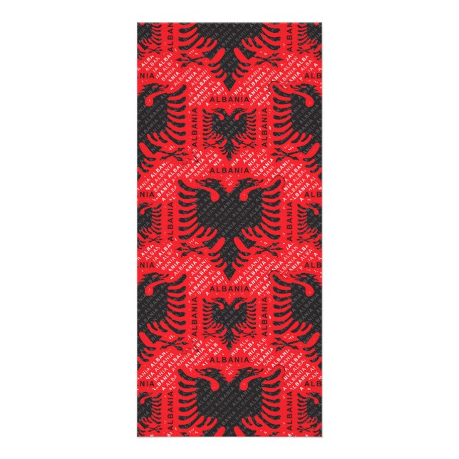 Carte Publicitaire Drapeau albanais motif 2 (Devant)