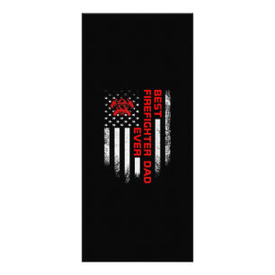 Carte Publicitaire Drapeau américain Vintage Mens Best Firefighter