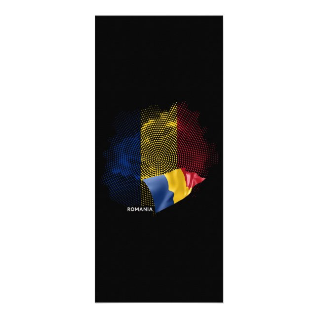 Carte Publicitaire Drapeau de la Roumanie (Devant)