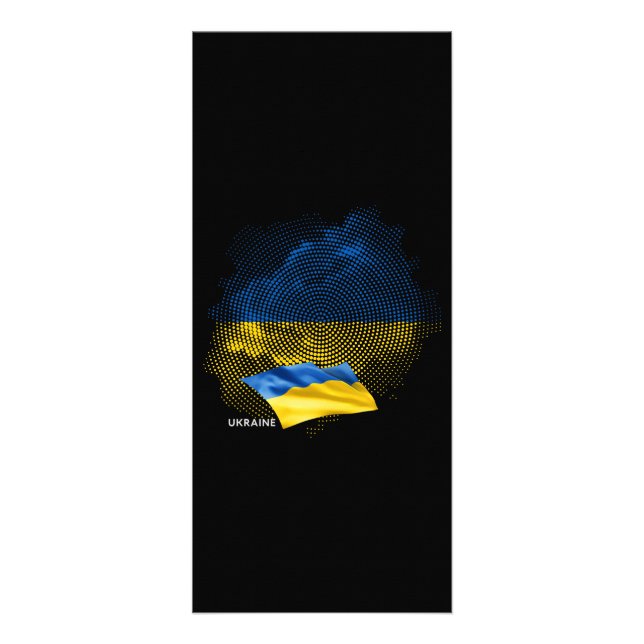 Carte Publicitaire Drapeau de l'Ukraine (Devant)