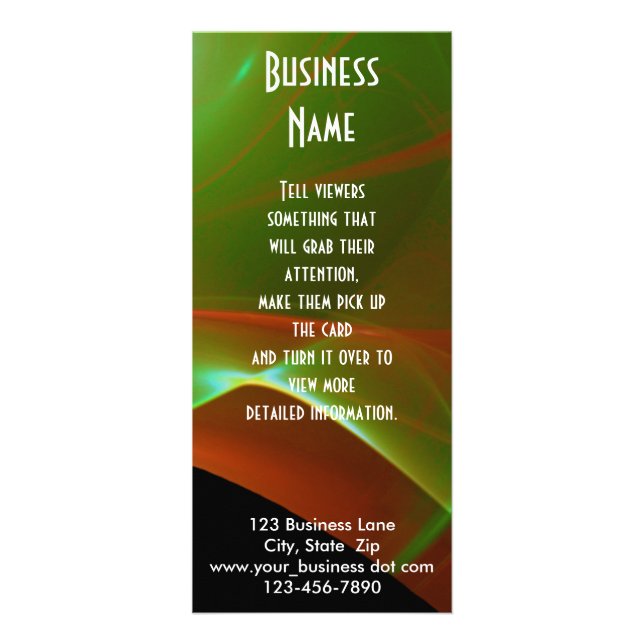 Carte Publicitaire Dreamy Orange et Green Sweet Custom Business (Devant)