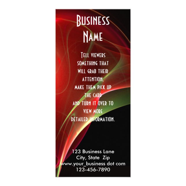 Carte Publicitaire Dreamy Red et Green Sweep (Devant)