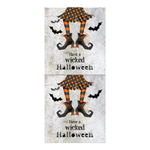 Carte Publicitaire Drôle Sorcières Jambes Wicked Halloween