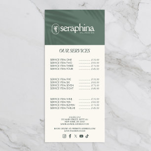 Carte Publicitaire Élégance Terreuse Logo Beauté, Bien-être, Spa Saug