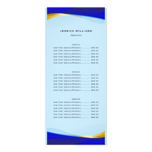 Carte Publicitaire Élégant Blue Gold Luxury Designer Logo Entreprise