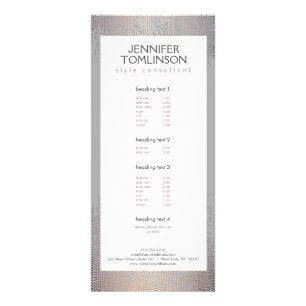 Carte Publicitaire Elégant Blush Confetti Pluie Motif Gris