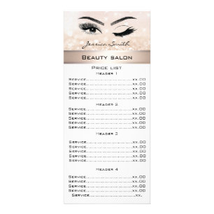 Carte Publicitaire Elégant cils à évier et épilation des sourcils