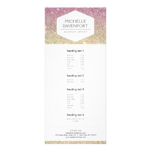 CARTE PUBLICITAIRE ÉLÉGANT EMBLÉME BLANC SUR PARTIES SCINTILLANT OMBR